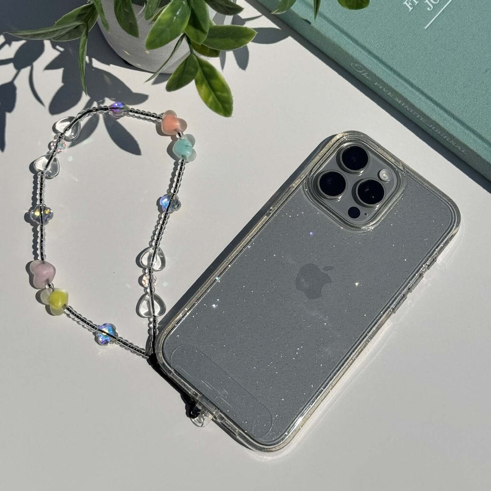 Image shows the Hatossa Candy phone strap, phone charm, with the universal lanyard holder that can be used with any device, ebook, airpods